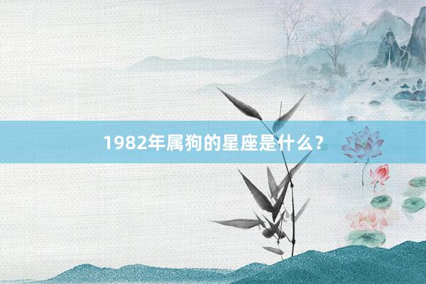 1982年属狗的星座是什么？